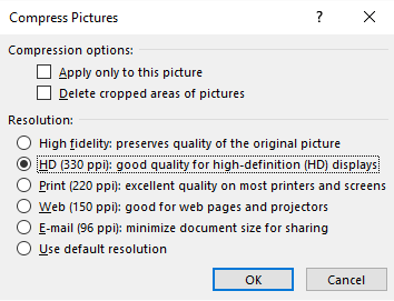 compress images in powerpoint