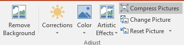 reduce powerpoint file size compress images