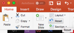reset slides PowerPoint