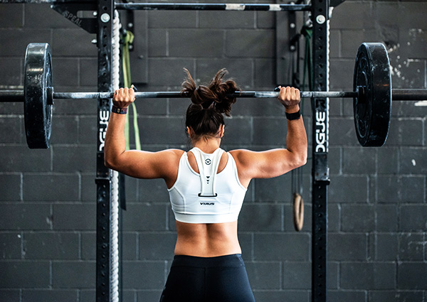 Woman in gym before delivering presentation