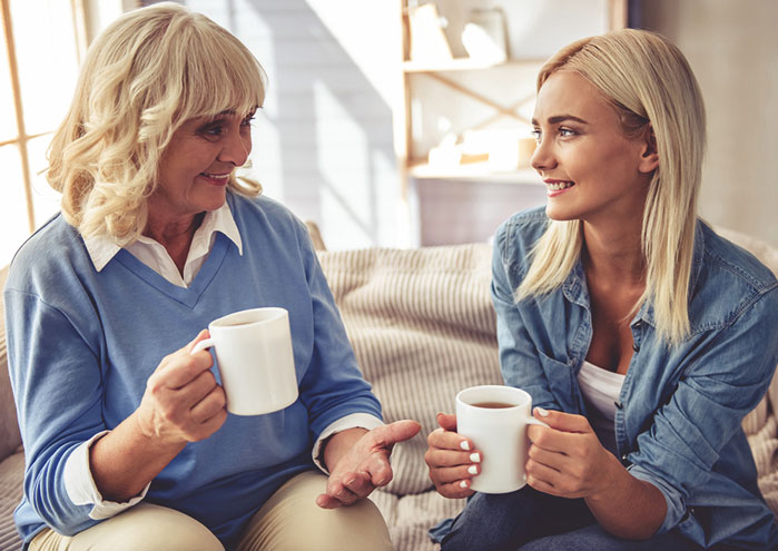 mother and daughter conversation