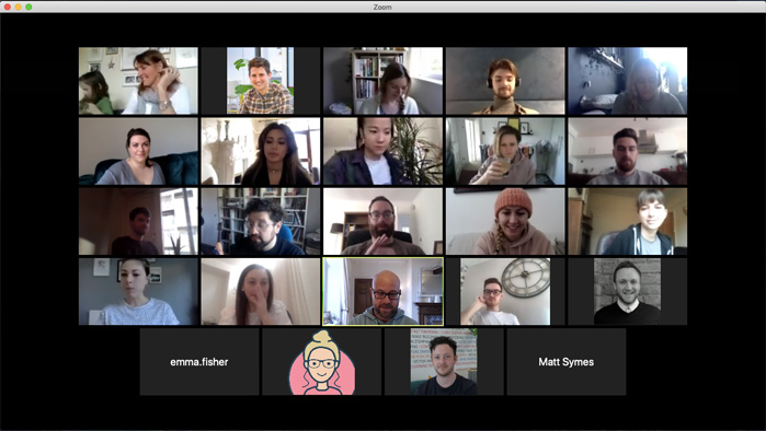 Full company meeting over Zoom