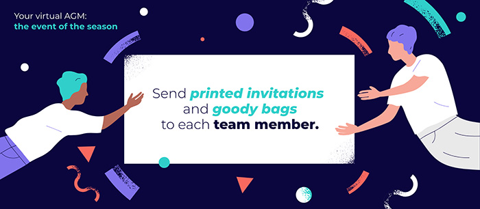 Send printed invitations to your team for your online AGM