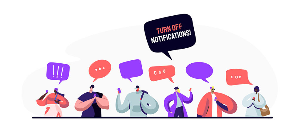 turn off notifications when presenting on Teams