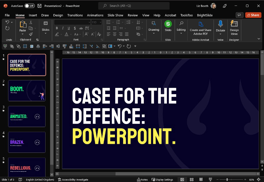 PowerPoint presentation template