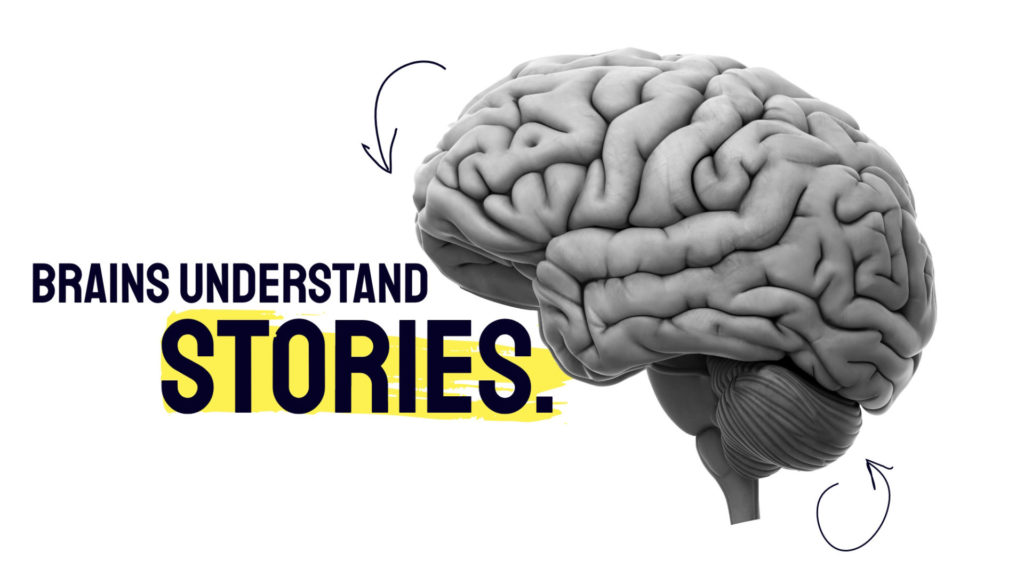 End your presentation with a story. Our brains understand stories.