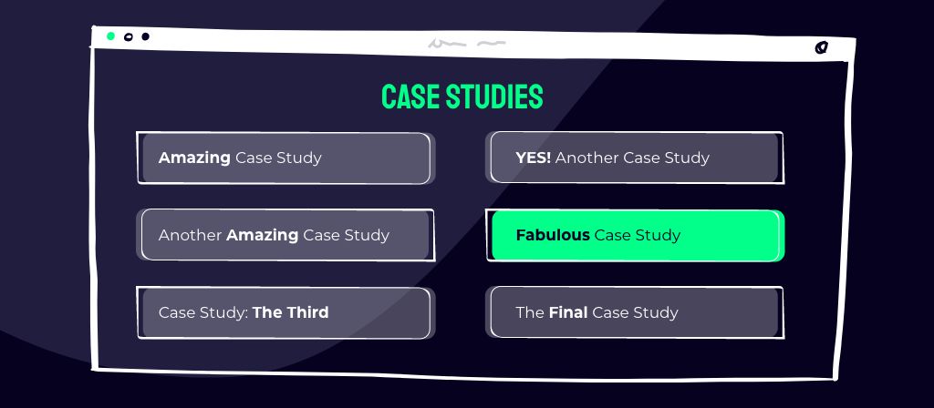 interactive case study menu
